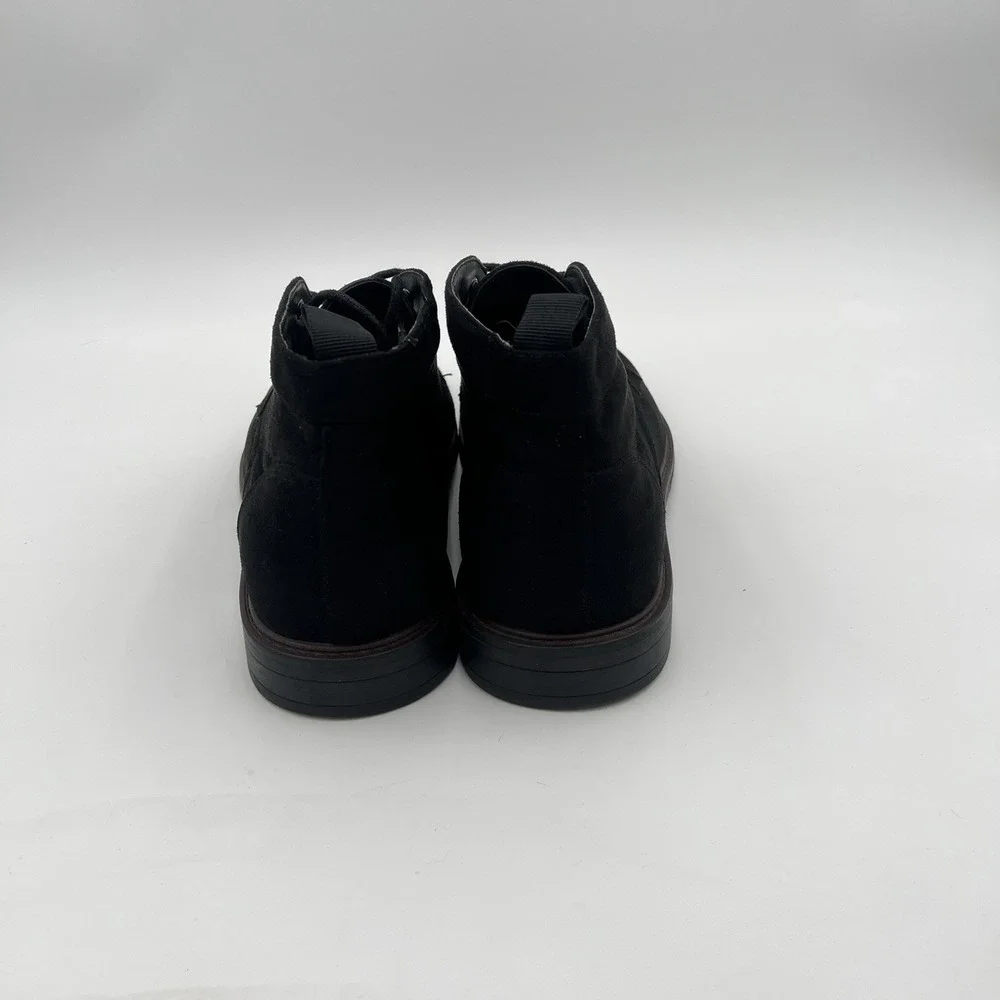 Alfani Aiden Chukka Boots Men's 10M Black Faux Suede Lace-Up Ankle Boots